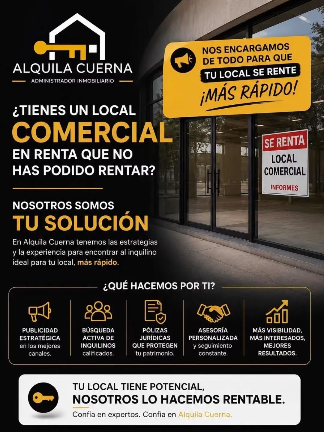 Soluciones para rentar locales comerciales